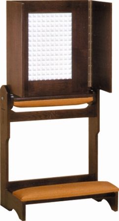 Confessional Kneeler with Wooden Armrest